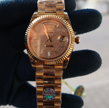Roled day-Date pave Diamond Dial