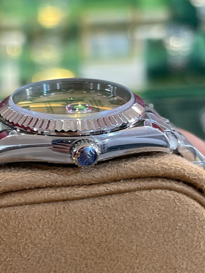 رولكس ديت جست كلين طبق الأصل نسائي ارقام روماني مينا بينك