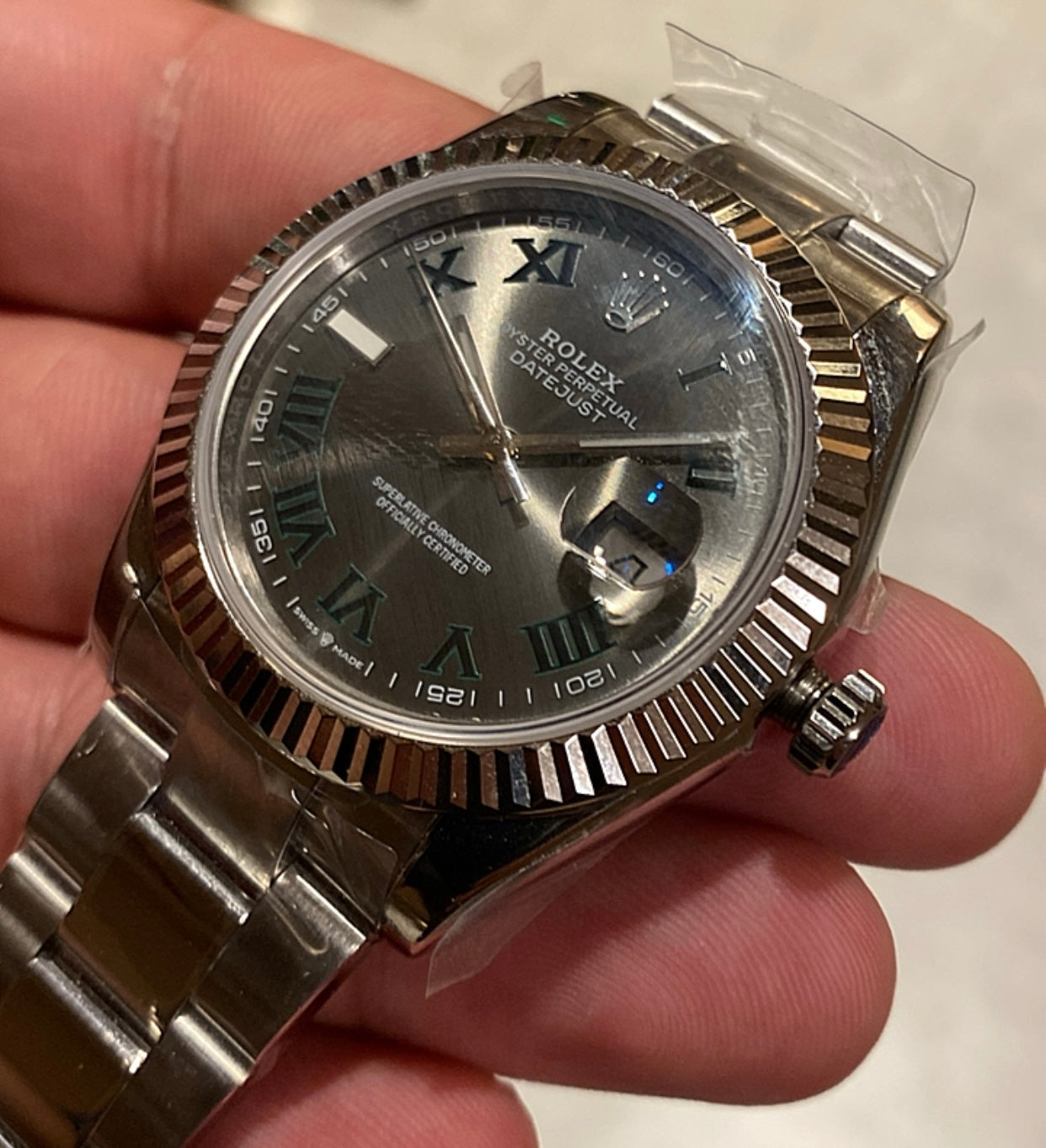 ROLEX DATEJUST WIMBLEDON كلين ماكينة سويسري
