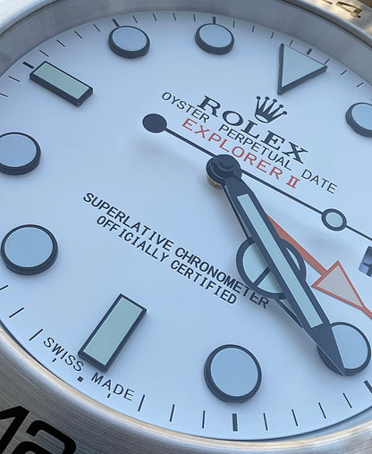 قسم رجال الاعمال - ساعة رولكس اكسبلورار للحائط - صناعة يدوية للمينا منفذ تاريخ و ارقام لومينوس مثّل ساعة اليد الاصلية