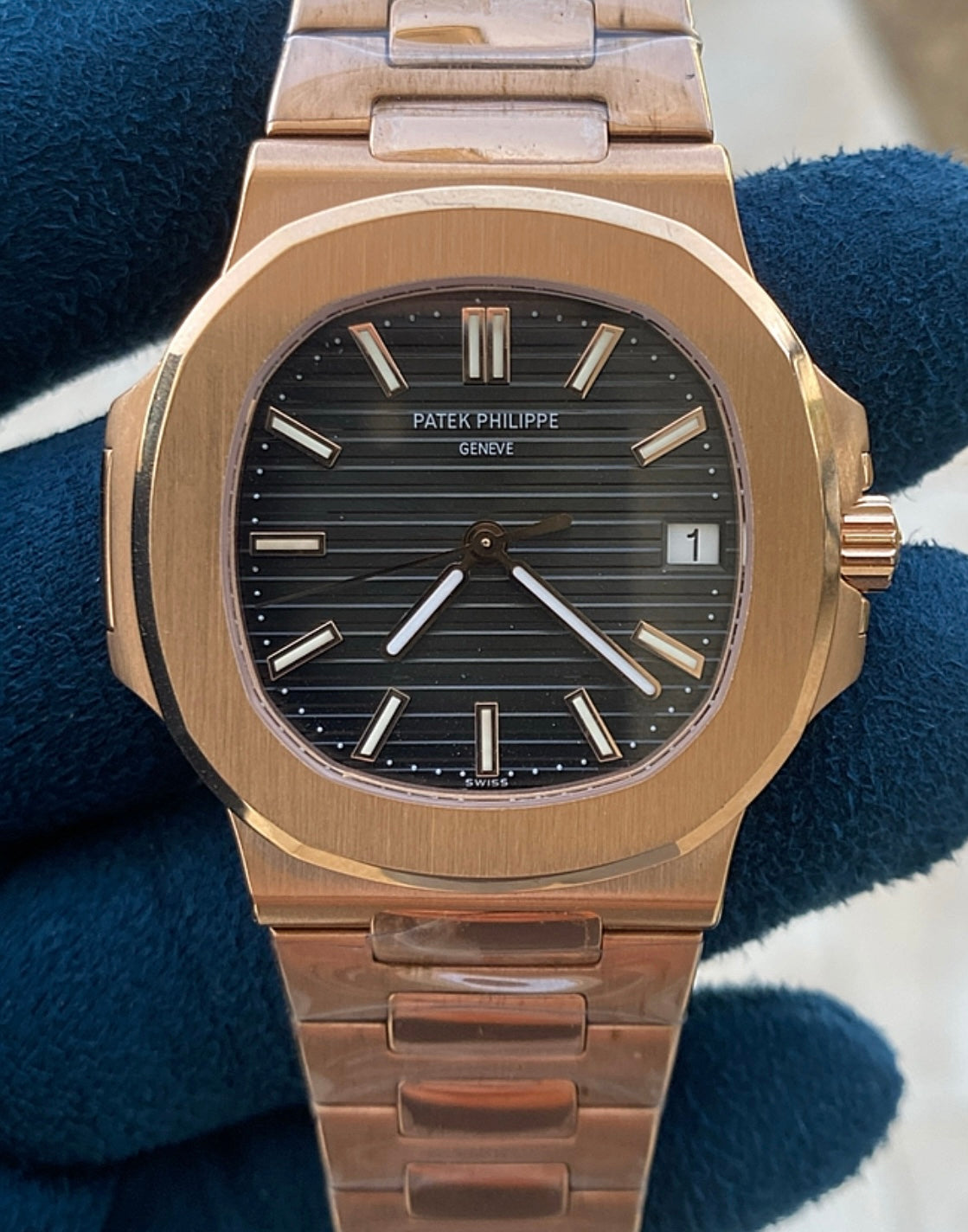 حبة واحدة كلين - باتيك فيليب نوتلس ٥٧١١ كلين طبق الأصل روززجولد