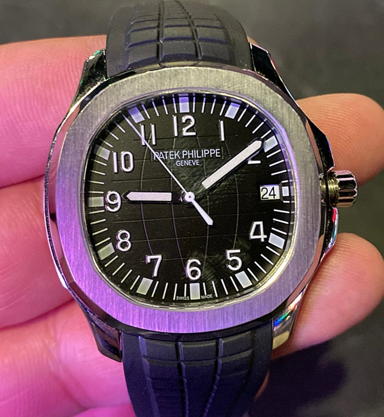 باتيك فيليب تكوا نوت ستراب اسود  طبق الأصل (صور حقيقية دون تعديل)