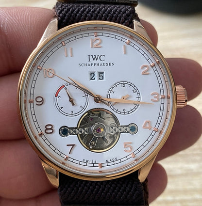 IWC AFTER MARKET EDIT 952 - الساعة كاين طبق الأصلية تم التعديل عليها - الساعة فينتج دون اوراق