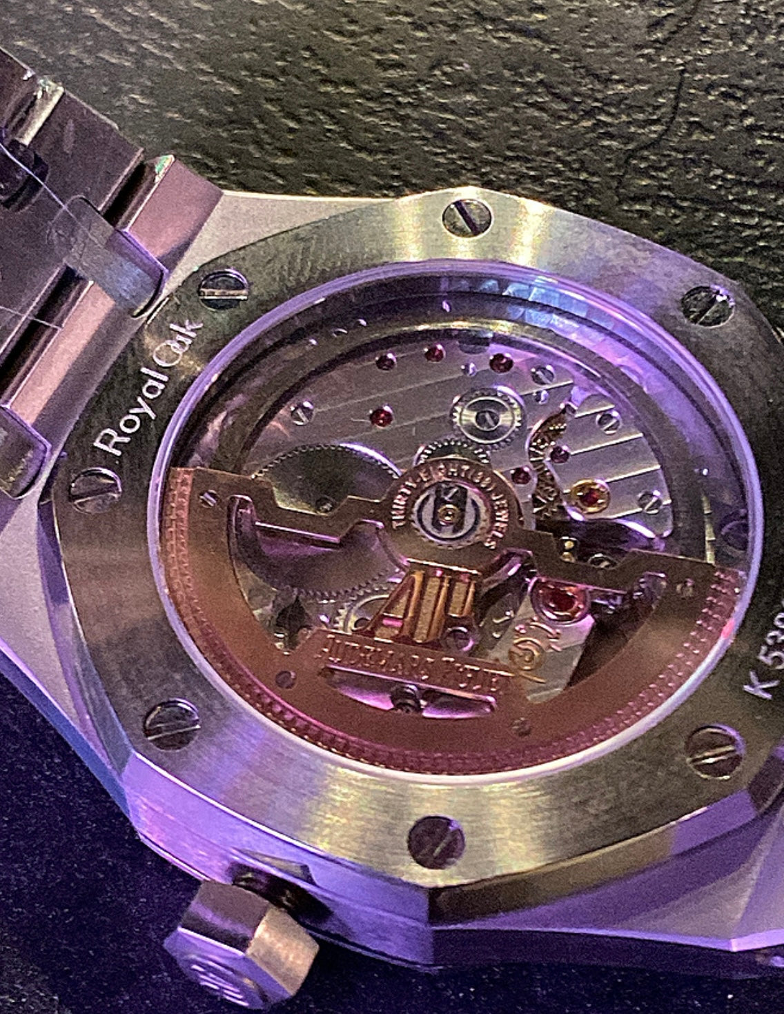 الساعة ب ستيكراتها - اي بي رويال اوك كلين طبق الأصل لا تميز ماكينة سويسري طبق الاصل