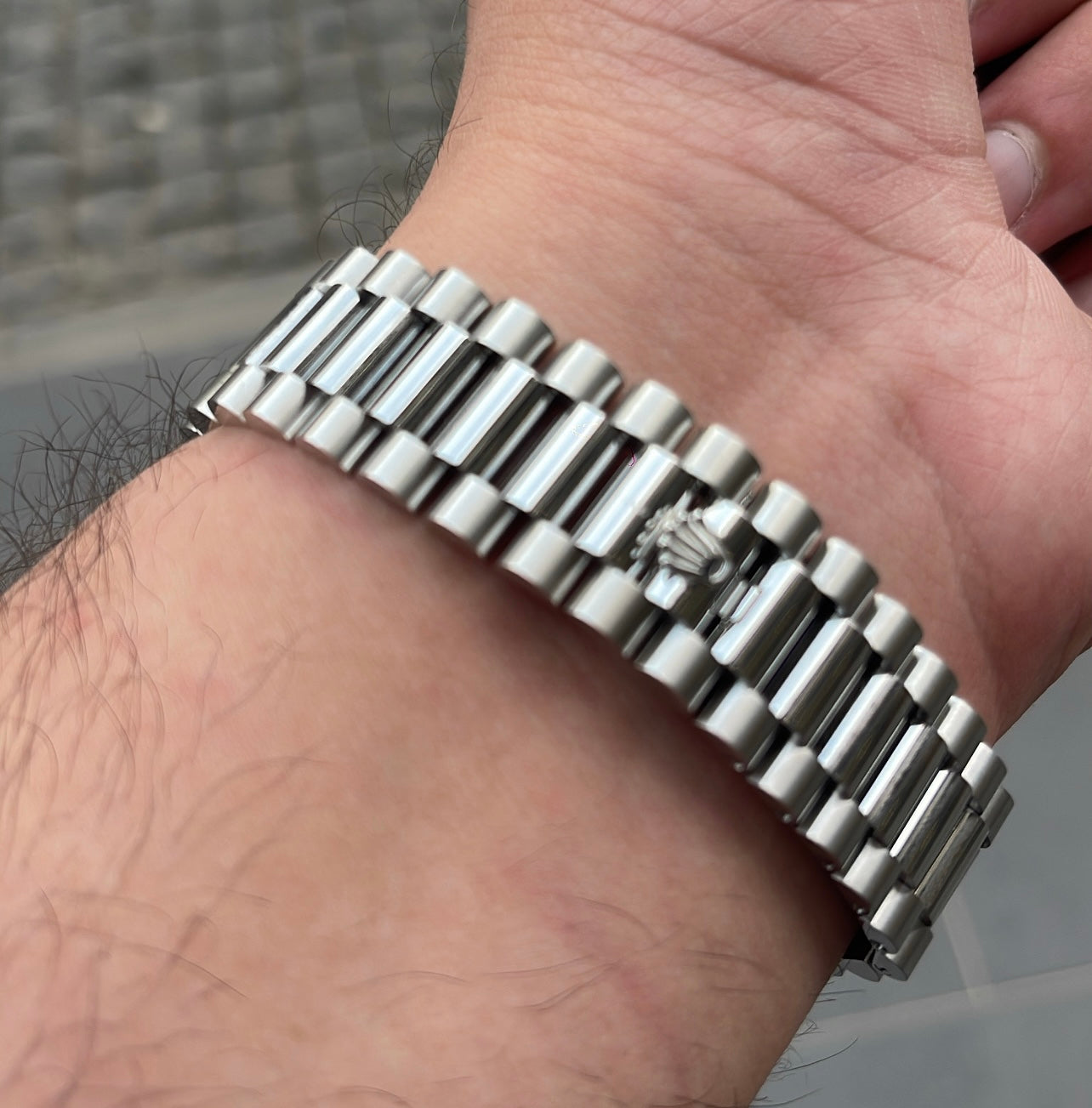 Rolex day date olive- كلين طبق الأصل