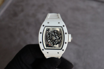 ريتشارد ميل بوبا واتسون وايت سيراميك اديشن - الساعة كلين طبق الأصل  حبة واحدة