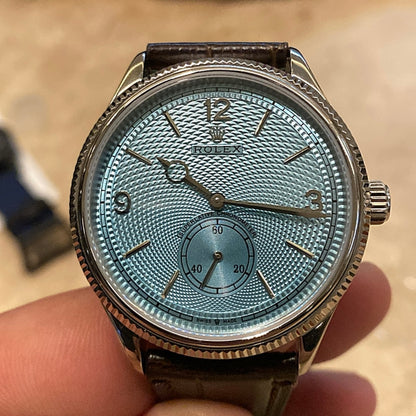 رولكس بيربتشوال 1908 ايس بلو - كلين طبق الأصل ماكينة سويسري حبة واحدة