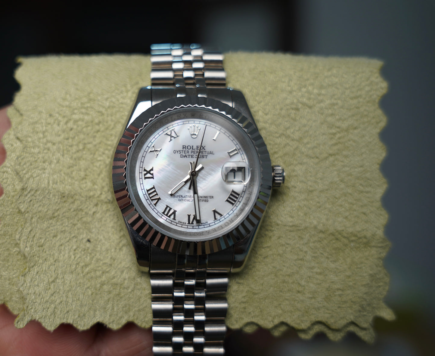 41 mm رولكس داي جست سلڤر ابيض سوبر كواليتي