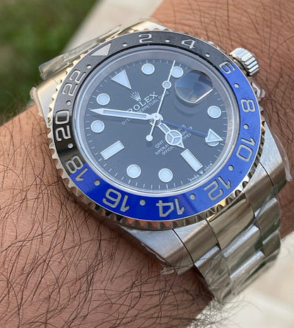 رولكس باتمان سير اويستر - مصنع كلين طبق الاصل - لا يمكن تميزها على يدك - سيريال محفور حقيقي- ماكينة مطابقة للاصلية - سيراميك مطابق مية بالمئة - تعقيدة جي ام تي مثل الاصلية