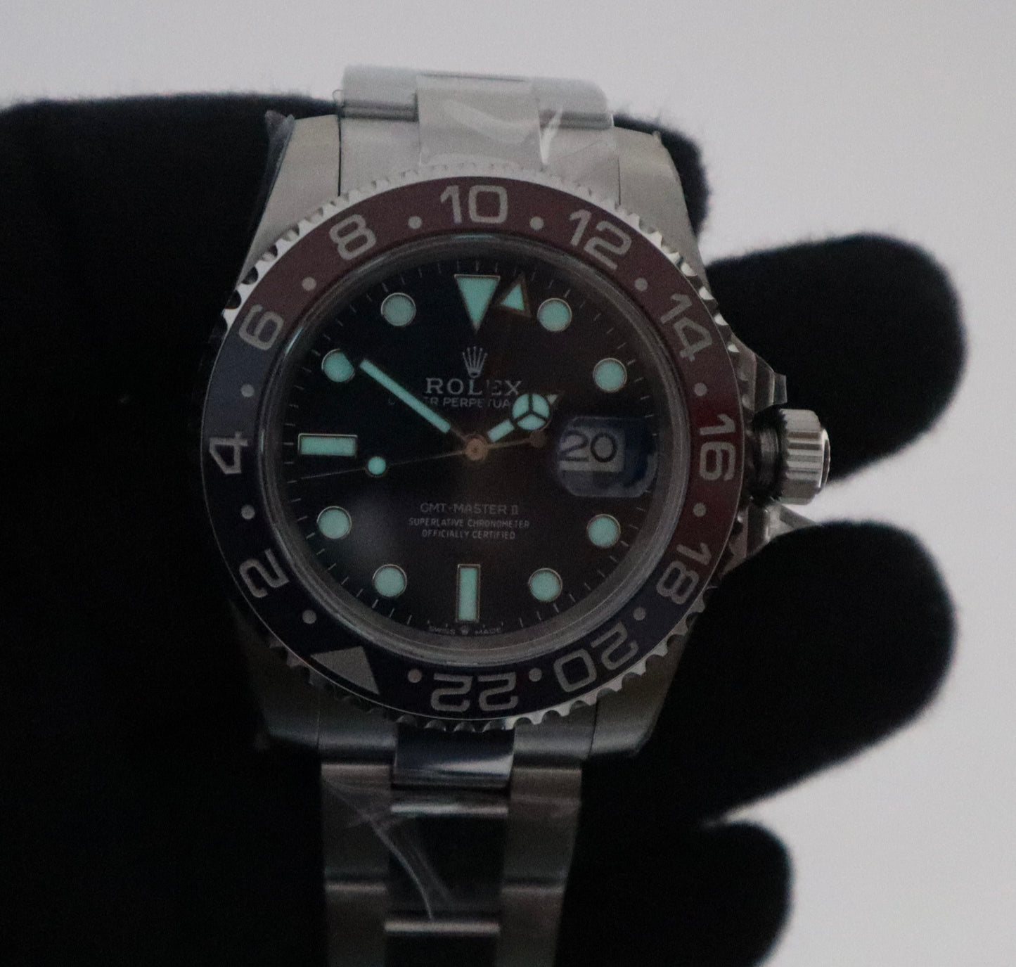 رولكس ببسي كلين - أويستر طبق الأصل سيراميك و ستانلس ٩٠٤ وماكينة سويسري