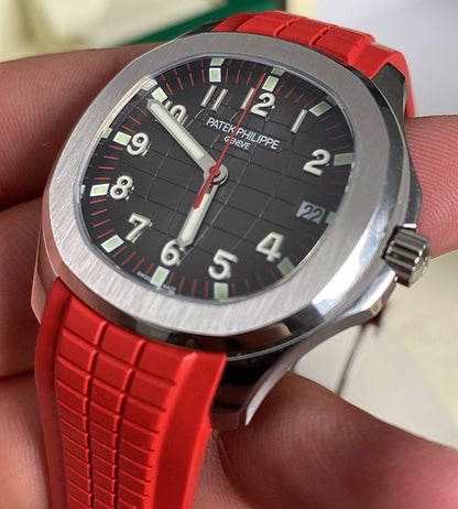 باتيك فيليب اكوا نوت ستراب احمر - طبق الاصلية