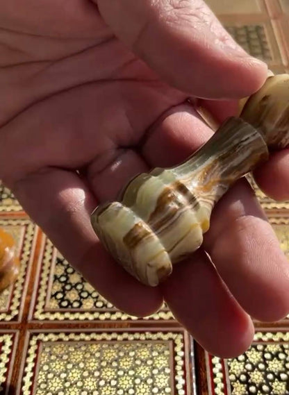 طاولي و شطرنج صناعة يدوية احجار مرمر ، اكبر حجم في العراق( الجنود براص وليس بلاستيك)