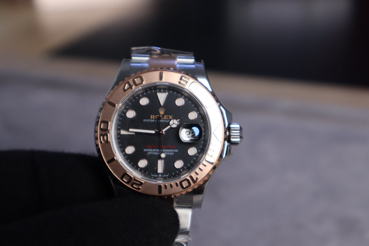 رولكس ياخت ماستر كلين طبق الأصل تو تون برونز ماكينة سويسري