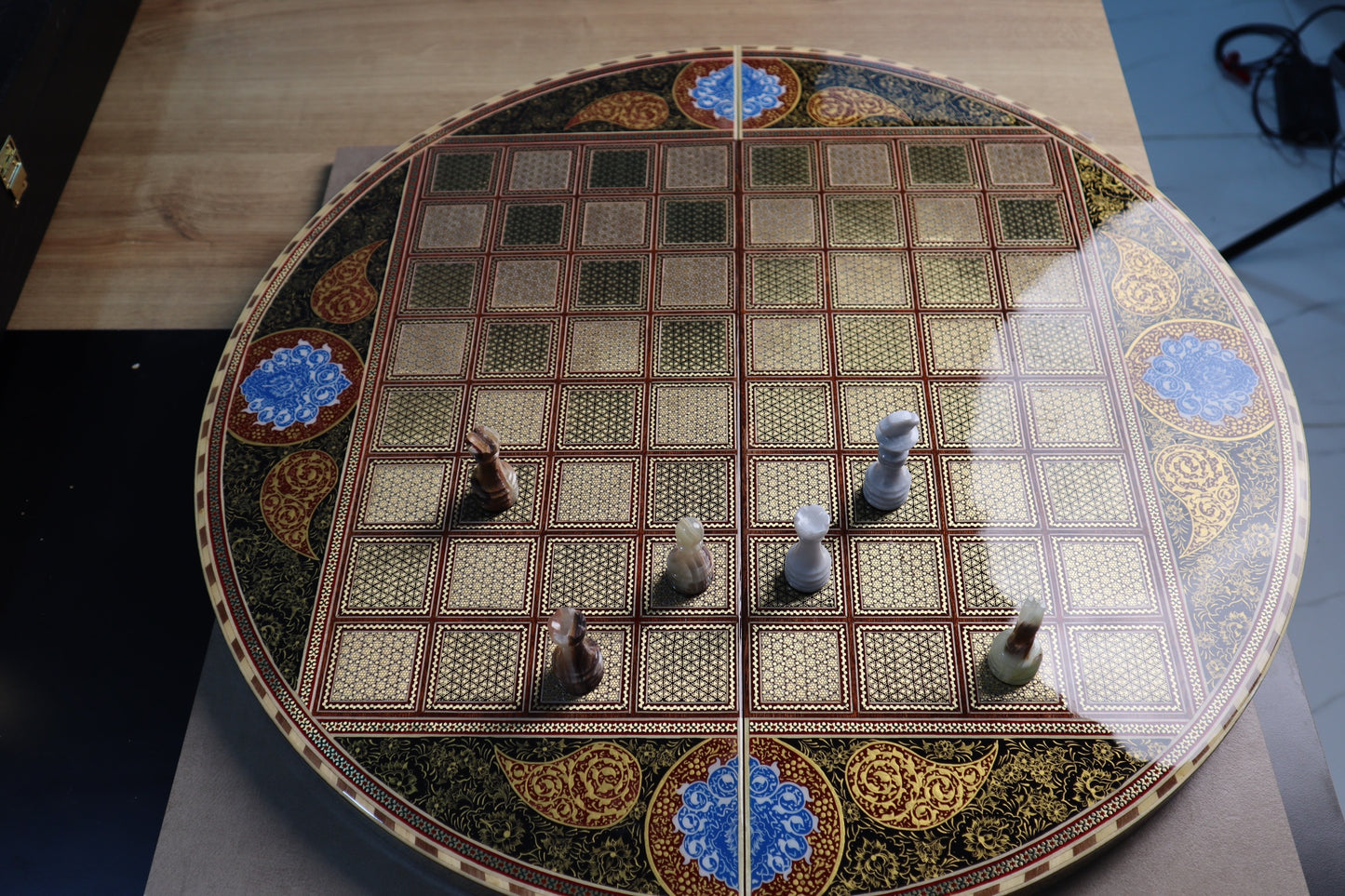 طاولي + شطرنج قطعة فنية للاقتناء - حجم كبير