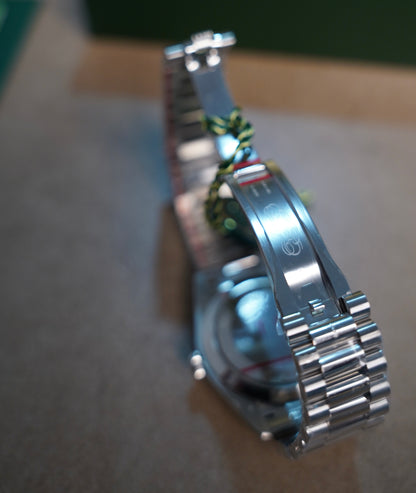 40 mm رولكس داي ديت دايموند عربي مينا اخضر اومبريه زيتوني - كلين تايتل