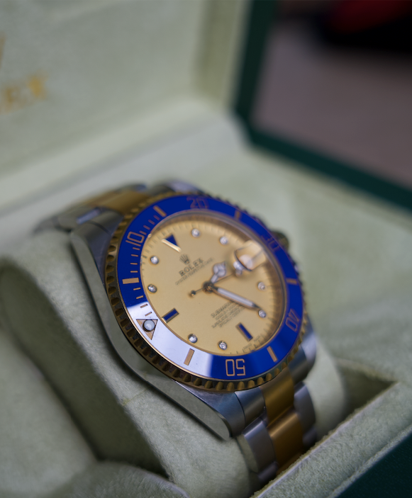 41 mm رولكس سابمارينر ذهبي و ازرق اصدار محدود - قطعة واحدة