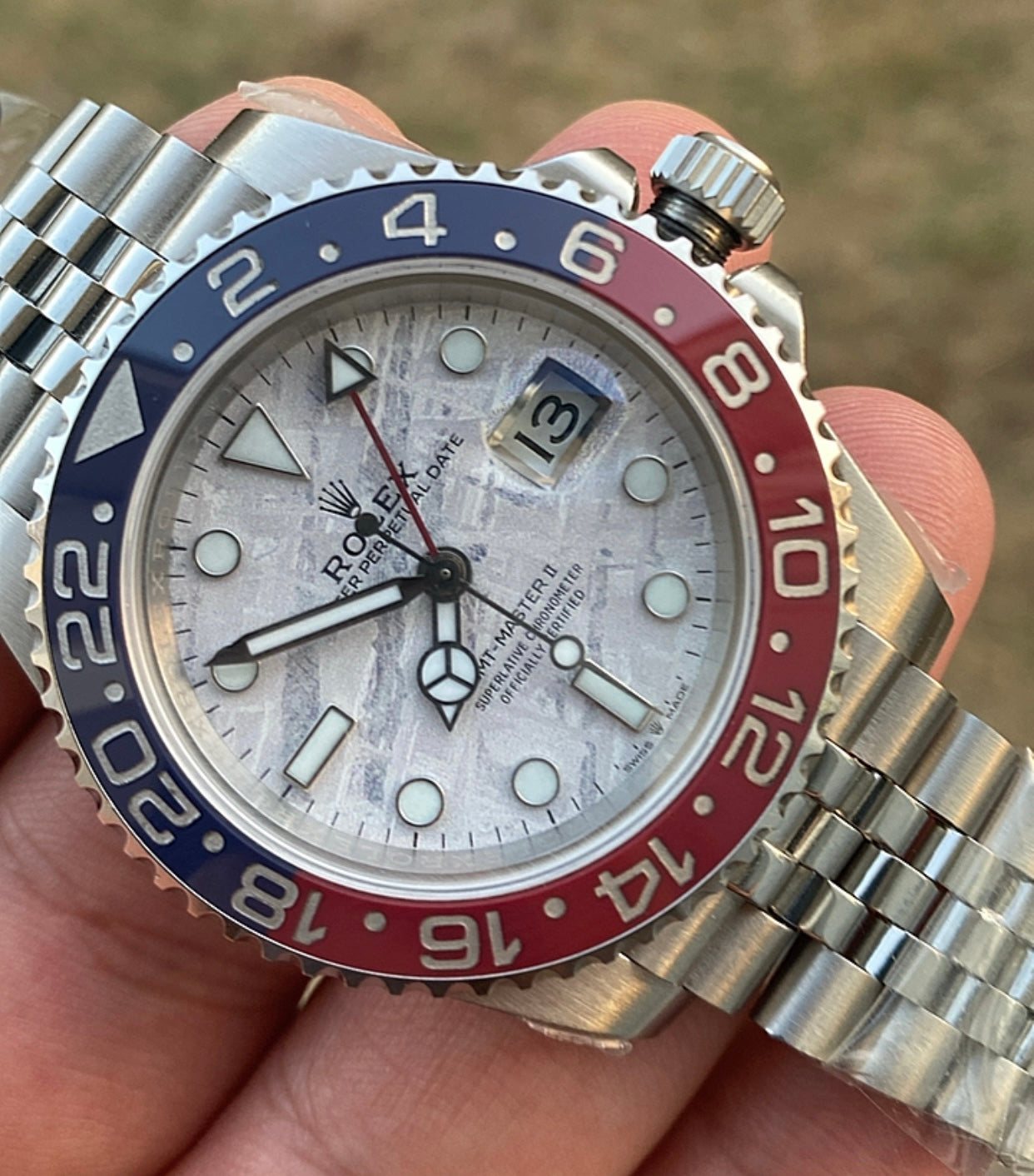 رولكس ببسي اصدار نادر مينا ماربل- الساعة كلين تعمل بجميع التعقيدات ماكينة سويسري نسبة تطابق ويا الاصلية