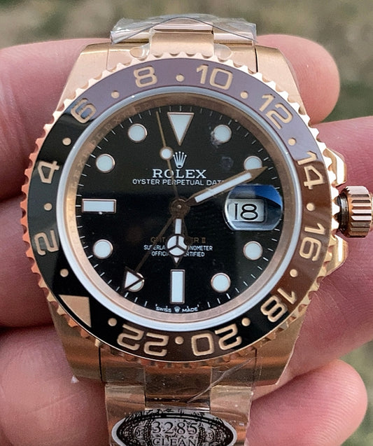 ROLEX GMTMASTER ROOTBEER- كلين طبق الأصل بالتعقيدات و السيريال
