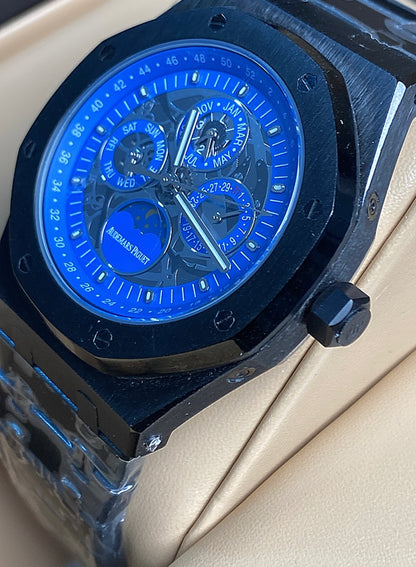 Audemars Pigue  Calendar blue 41 mm (كلين تايتل)