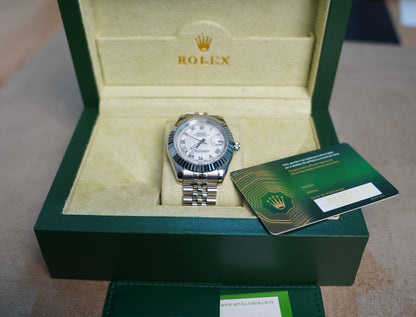 41 mm رولكس داي جست مينا صدف ابيض - الساعة نادرة متوفر قطعة واحدة كلين تايتل