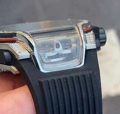 هوبلوت بيجبانج فلوتينج توربيون سلڤر دايموند ( زركونيا نقي و الساعة اعلى جودة بعد الاصلية ) - صور حقيقية بالموبايل بدون تعديل (السعر بالدينار الاردني 600 دينار)