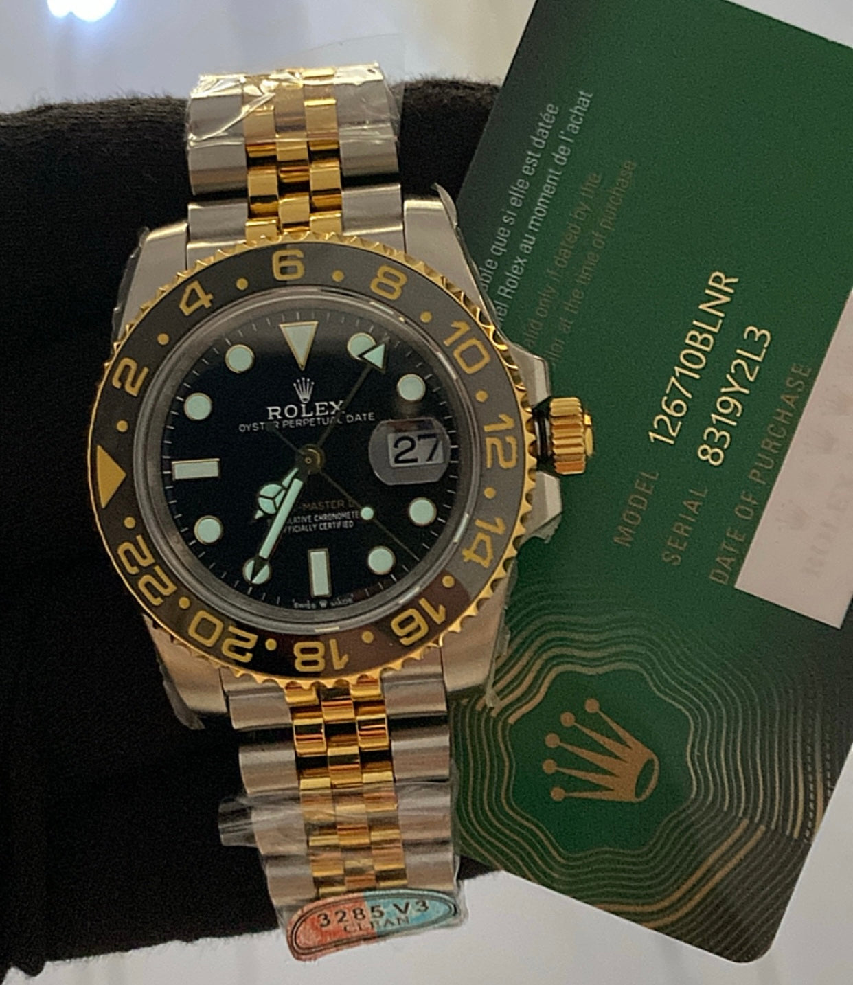 40 mm رولكس جي إم تي ماستر 2 ستانلس ستيل مع ذهب أصفر
