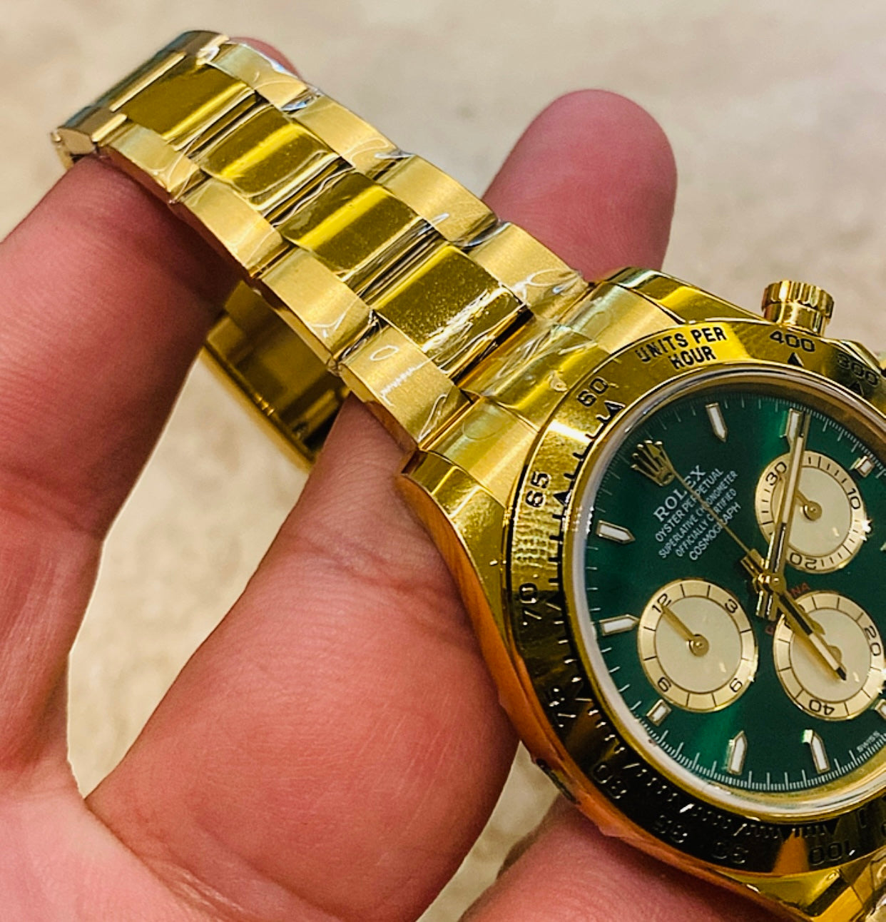 رولكس دايتونا يالو جولد مينا اصفر- كلين طبق الأصل ماكينة سويسري كورمو جراف
