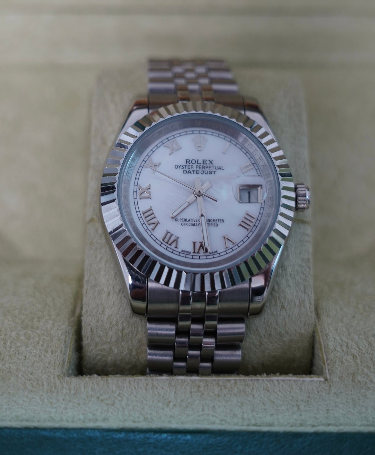 41 mm رولكس داي جست سلڤر ابيض سوبر كواليتي