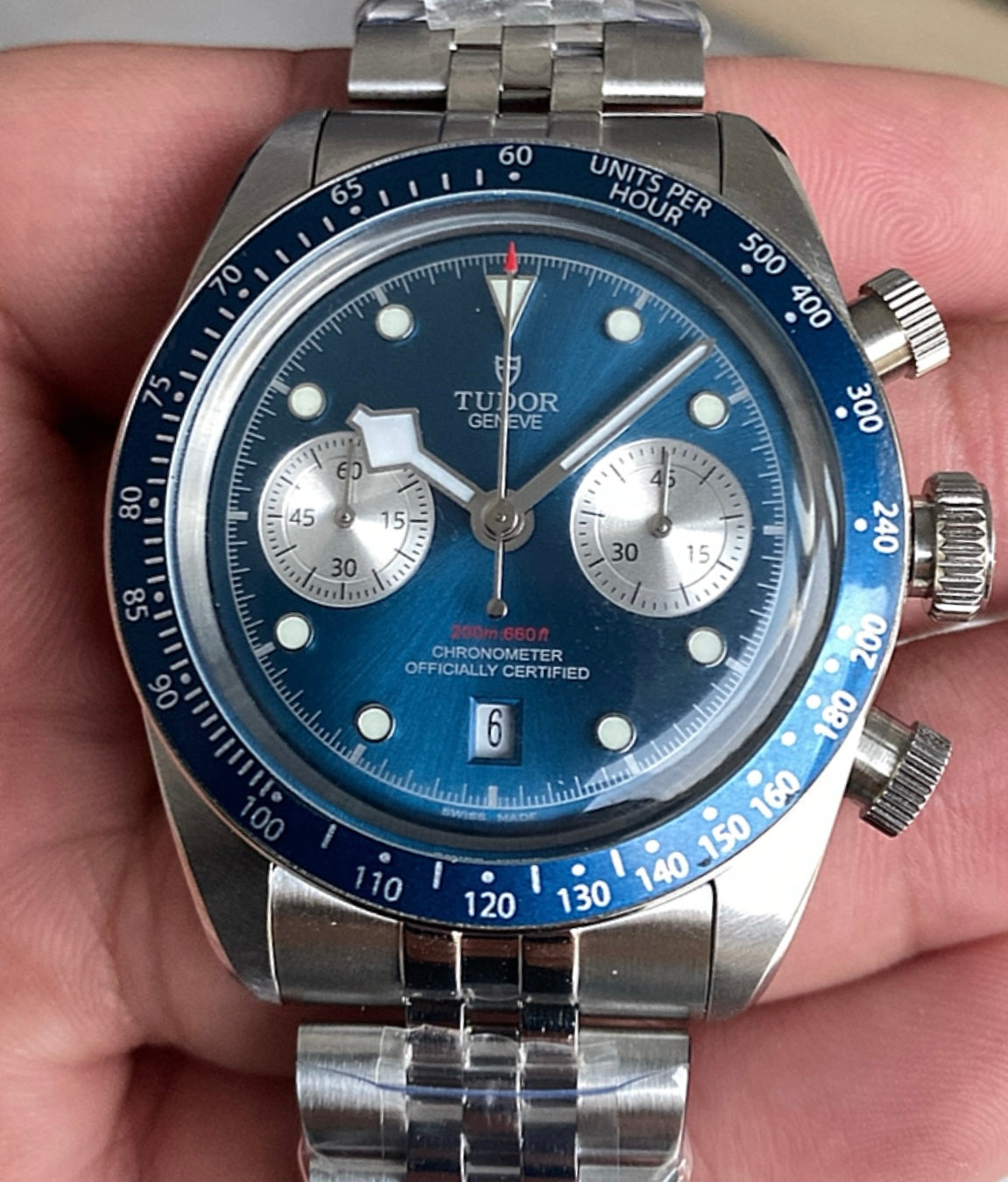 تيودور كرونوجراف كلين طبق الأصل ماكينة سويسري لا يمكن تميزها