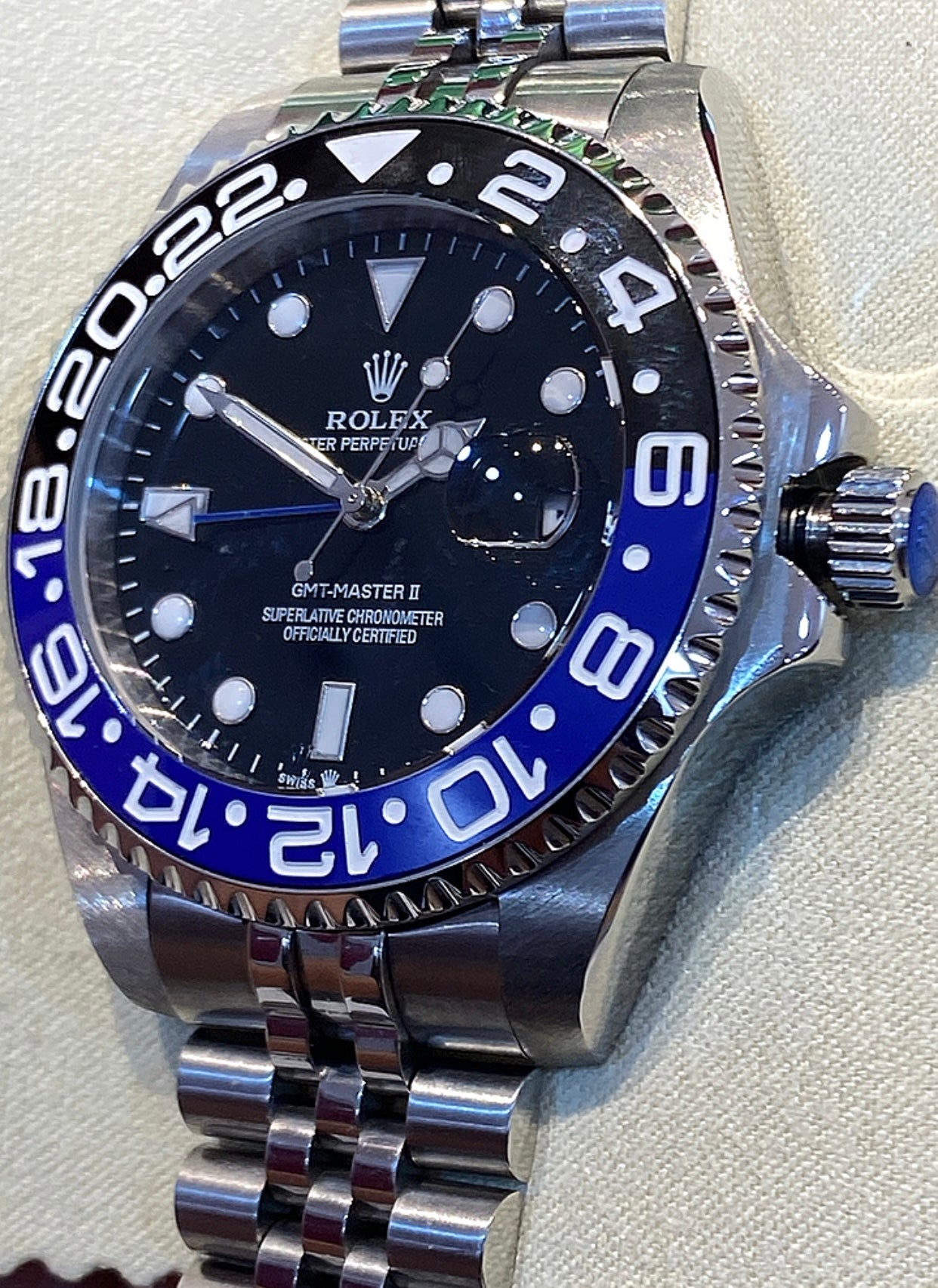 43 mm رولكس باتمان اصدار ٢٠٢٤ كلين تايتل + الكارد الذكي الجديد