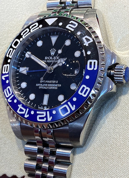 43 mm رولكس باتمان اصدار ٢٠٢٤ كلين تايتل + الكارد الذكي الجديد