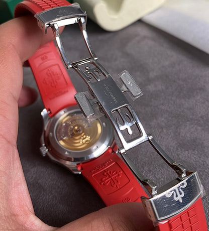 باتيك فيليب اكوا نوت ستراب احمر - طبق الاصلية