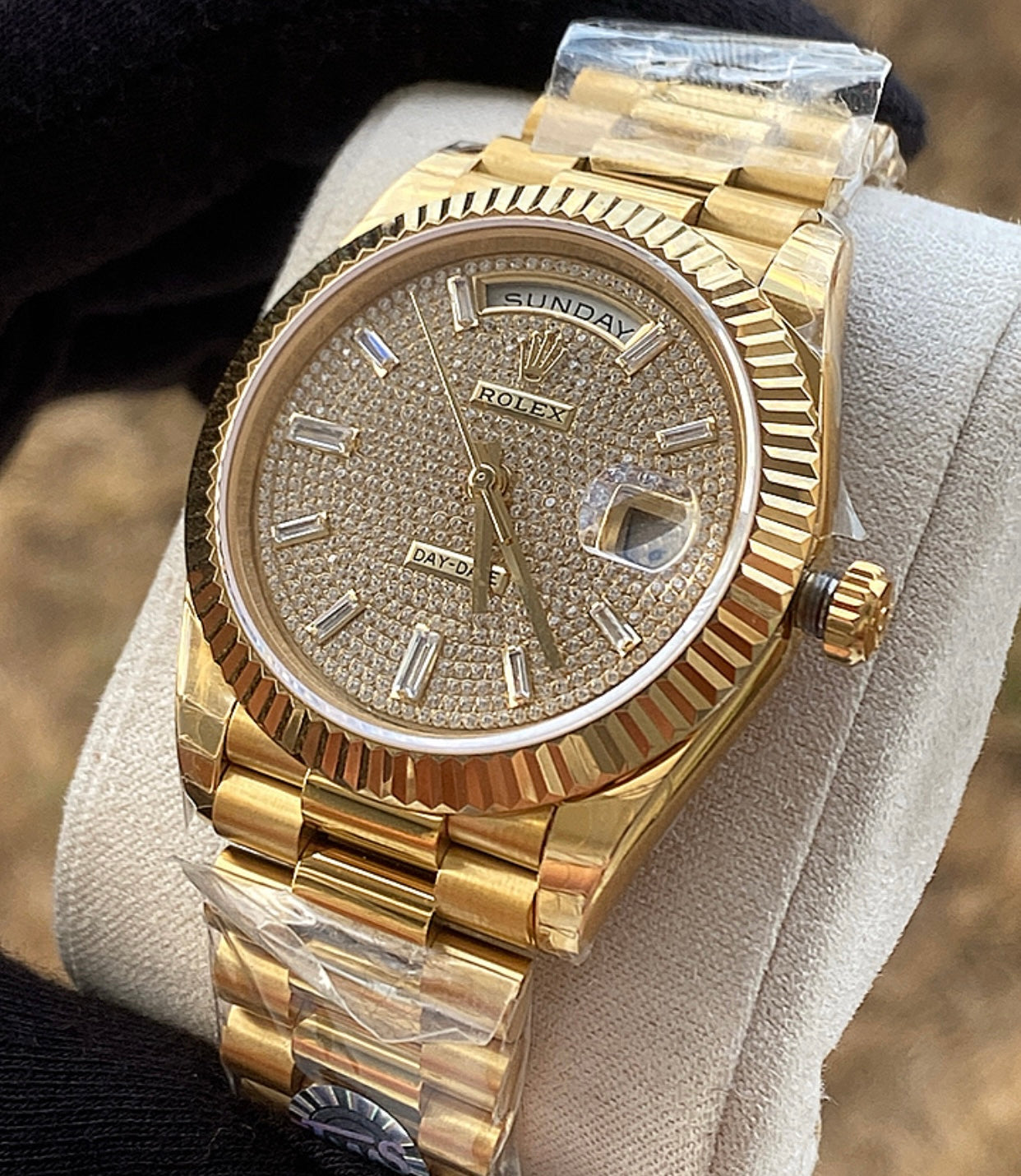 DayDate Yellow Gold - قطعة وحدة كلين طبق الأصل مينا باڤد