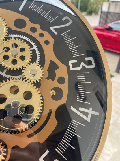 قسم رجال الأعمال ساعه حائط بتصميم كلاسيكي بمسننات تعمل بشكل كامل قطعه واحده فقط