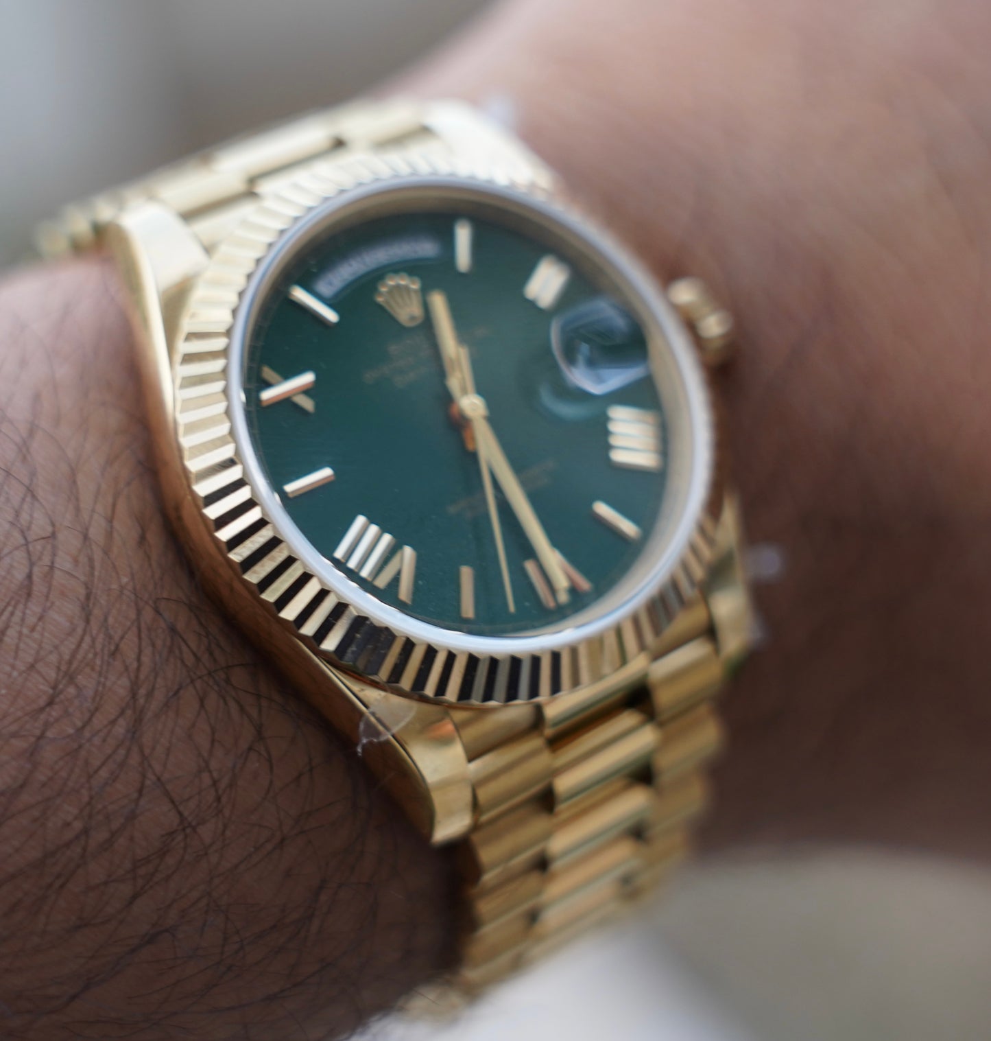 رولكس داي ديت كلين - ماكينة مطابقة و طلاء ذهب ١٨