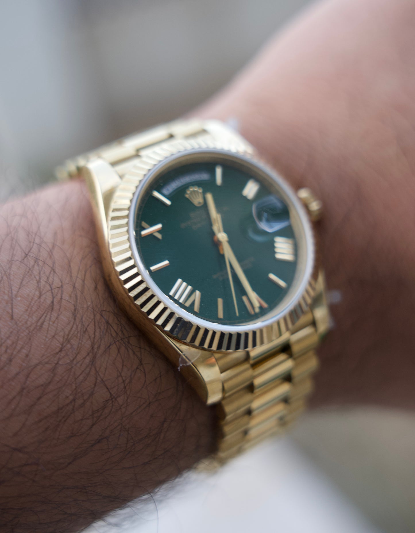 رولكس داي ديت كلين - ماكينة مطابقة و طلاء ذهب ١٨