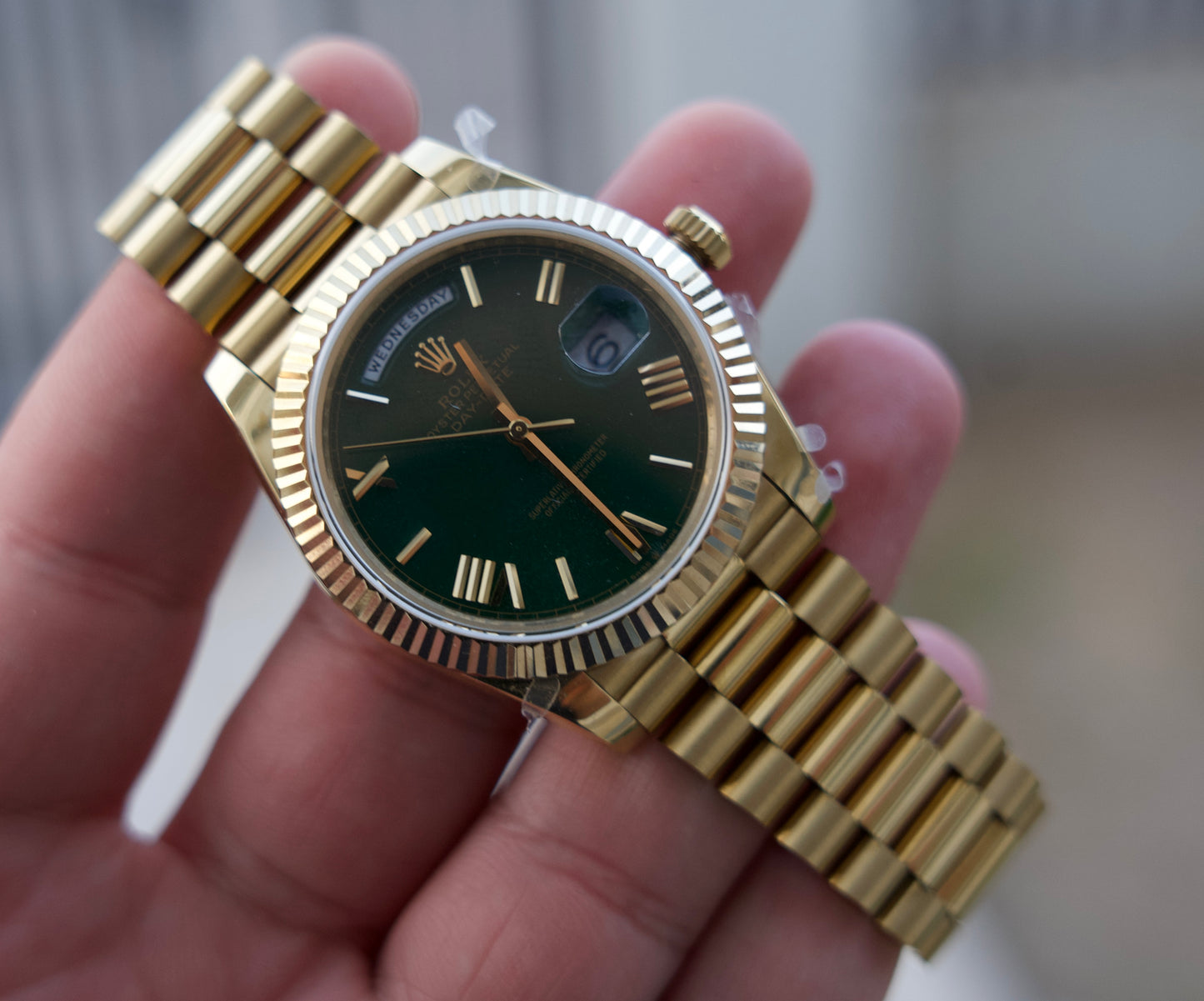 رولكس داي ديت كلين - ماكينة مطابقة و طلاء ذهب ١٨