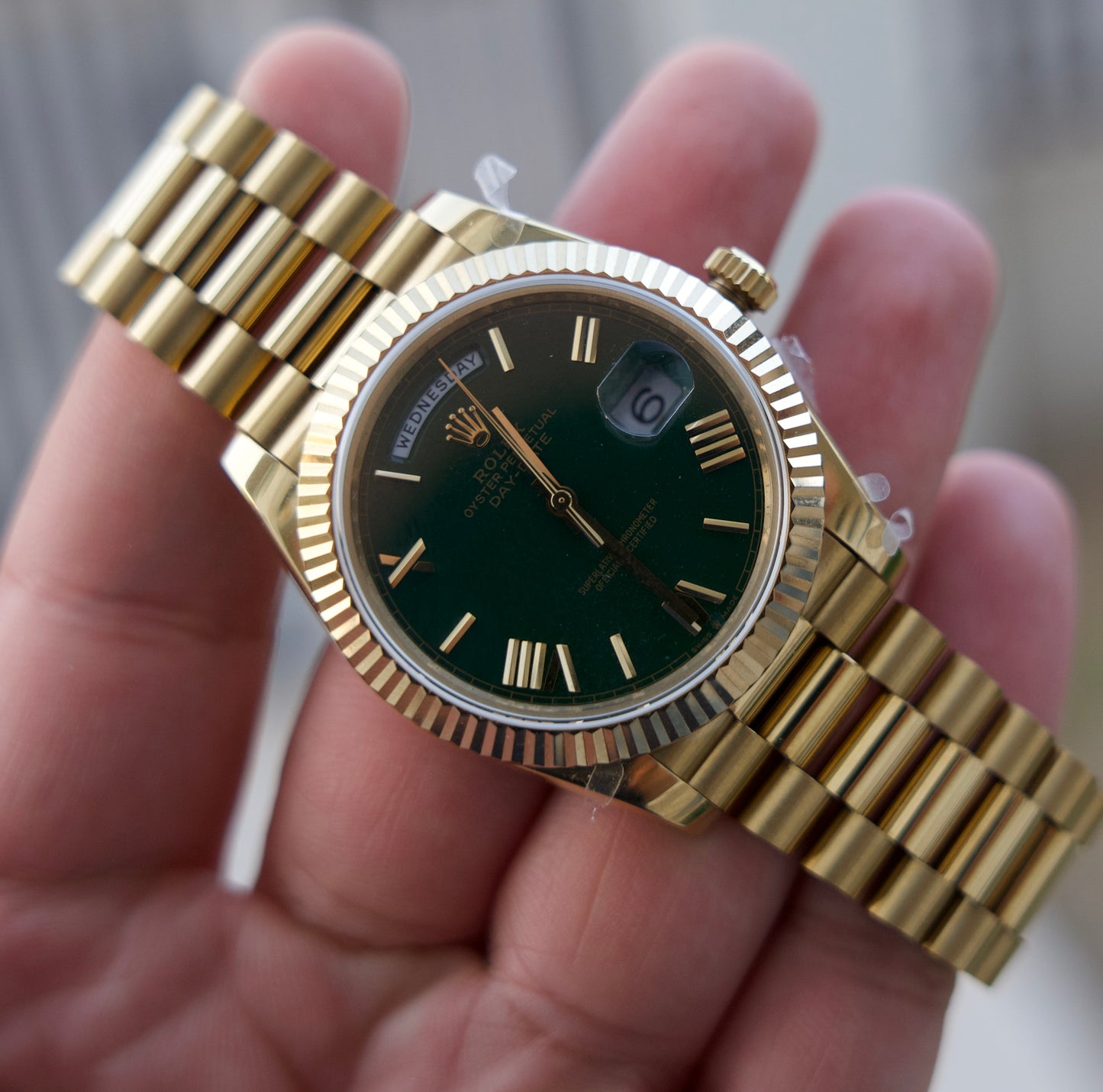 رولكس داي ديت كلين - ماكينة مطابقة و طلاء ذهب ١٨