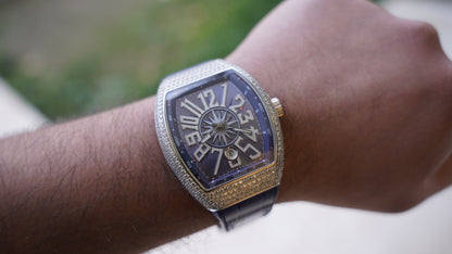 franck muller vanguard كلين طبق الأصلية لا تميز بنفس لمعة الالماس الاصلي احجار نقية