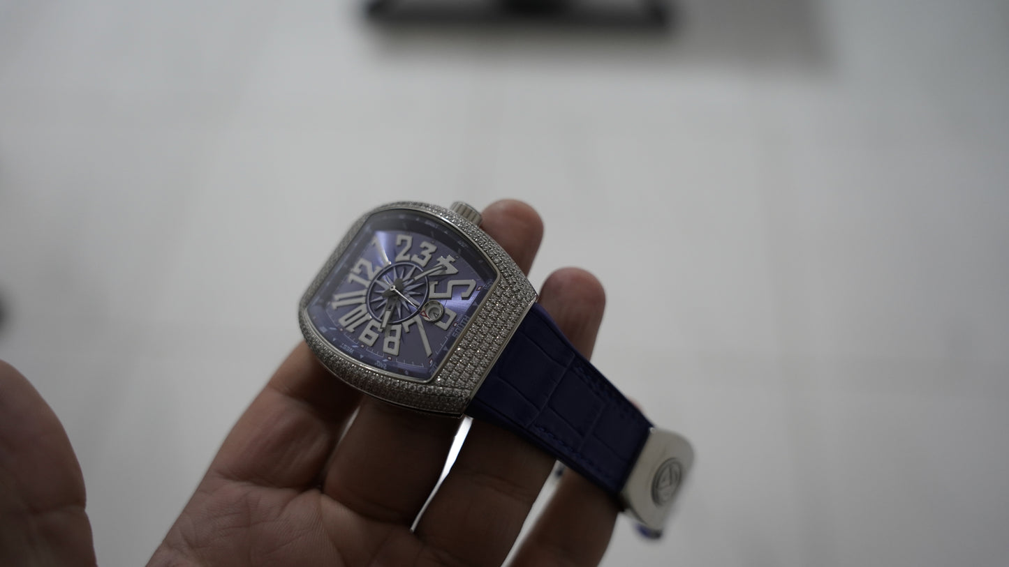 franck muller vanguard كلين طبق الأصلية لا تميز بنفس لمعة الالماس الاصلي احجار نقية