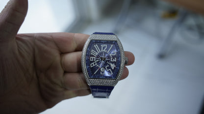 franck muller vanguard كلين طبق الأصلية لا تميز بنفس لمعة الالماس الاصلي احجار نقية