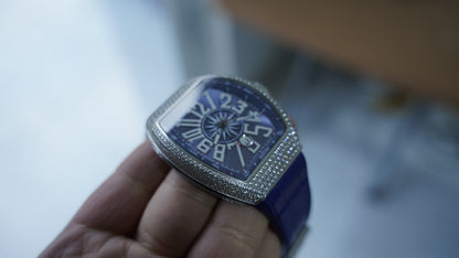 franck muller vanguard كلين طبق الأصلية لا تميز بنفس لمعة الالماس الاصلي احجار نقية