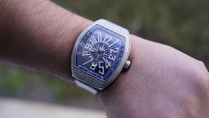 franck muller vanguard كلين طبق الأصلية لا تميز بنفس لمعة الالماس الاصلي احجار نقية
