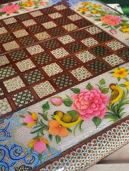 تحفة فنية صناعة يدوية - طاولي و شطرنج رسمة واحدة فقط يعني الحبة الوحيدة في العراق - احجار الطاولي و الشطرنج صناعة يدوي  بادق التفاصيل (t2)