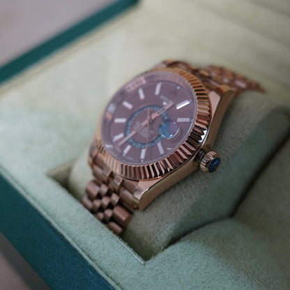 42 mm السعر بالاردني ٣٠٠ دينار رولكس سكاي دولر روز جولد سوبر كواليتي