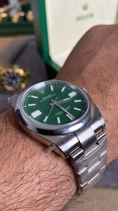 رولكس اويستر بربتشوال مينا اخضر -كلين طبق الأصل