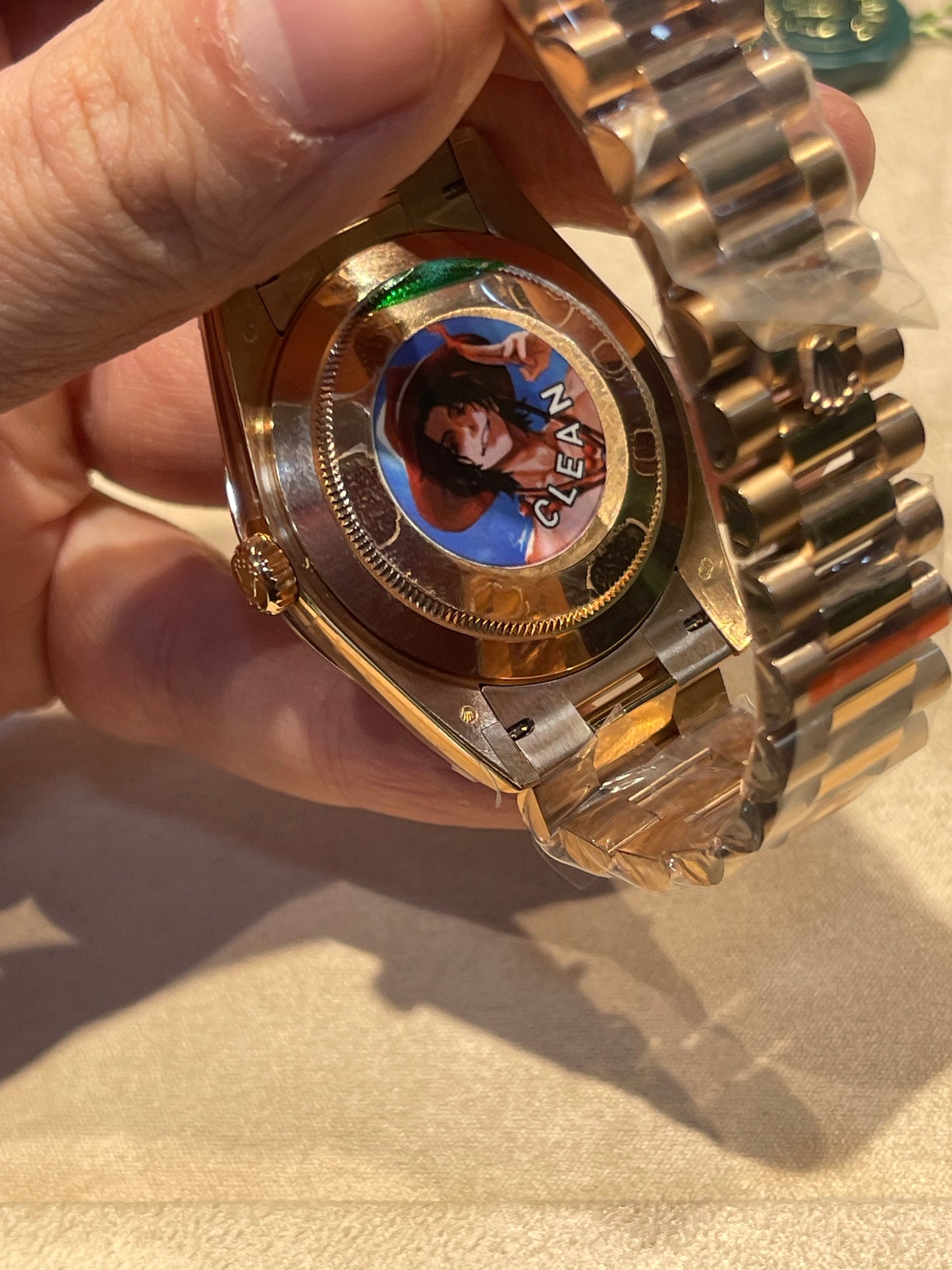 رولكس داي ديت كلين روز جولد سير بريزيدنشل