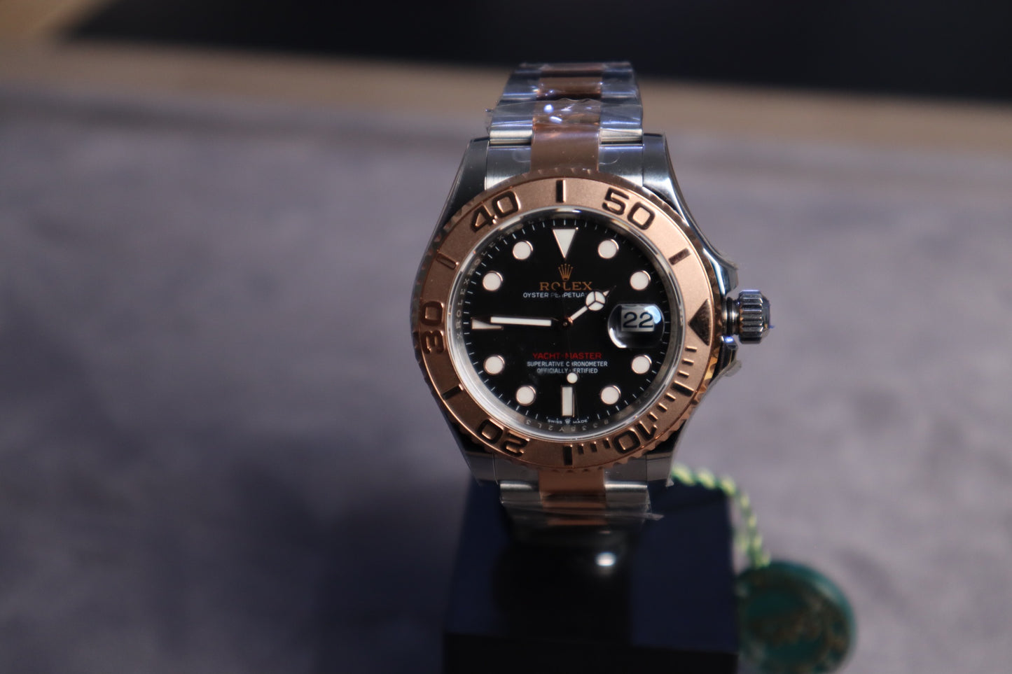 رولكس ياخت ماستر كلين طبق الأصل تو تون برونز ماكينة سويسري