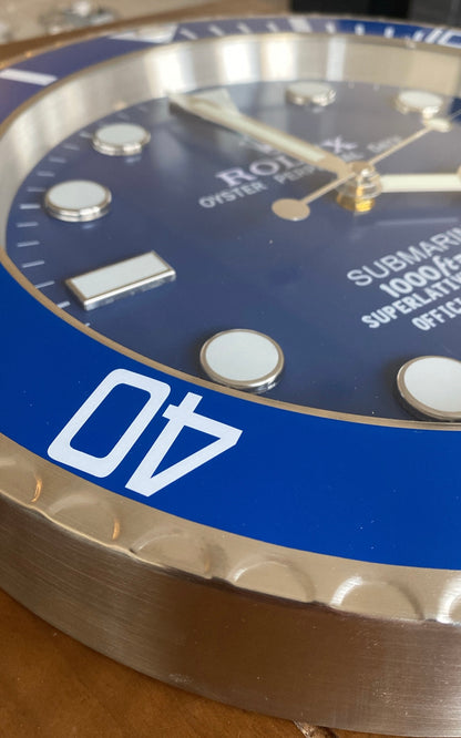 ساعه رولكس سميرف لون ازرق جداريه