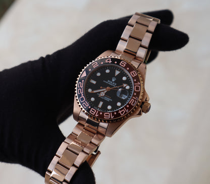 (السعر بالدينار الأردني 300 دينار)Rolex GMT Master RootBeer  رولكس روت بير جراند ماستر اوتوماتيك